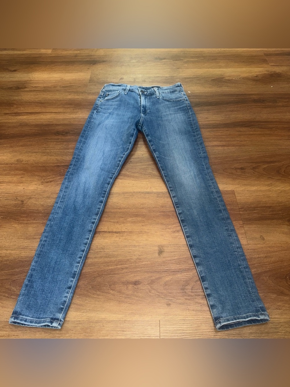 AG Adriano Goldschmied Farrah Skinny Jeans Womens 26R Blue Stretch Denim Raw Hem